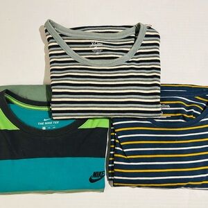 Set of (3) Striped T-Shirts Men's XXL Short Sleeve Nike J. Crew Goodfellow